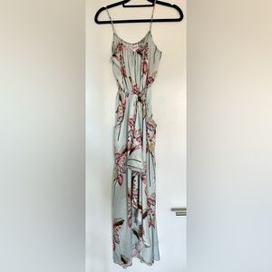 L'Atiste by Amy Baby Blue Midi Floral Dress